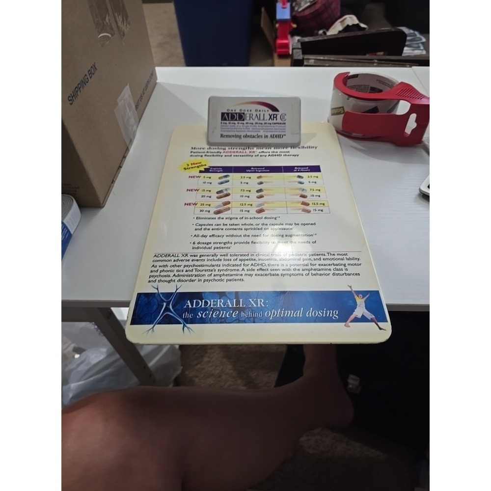 Vintage Adderall Xr Clipboard Promo Item